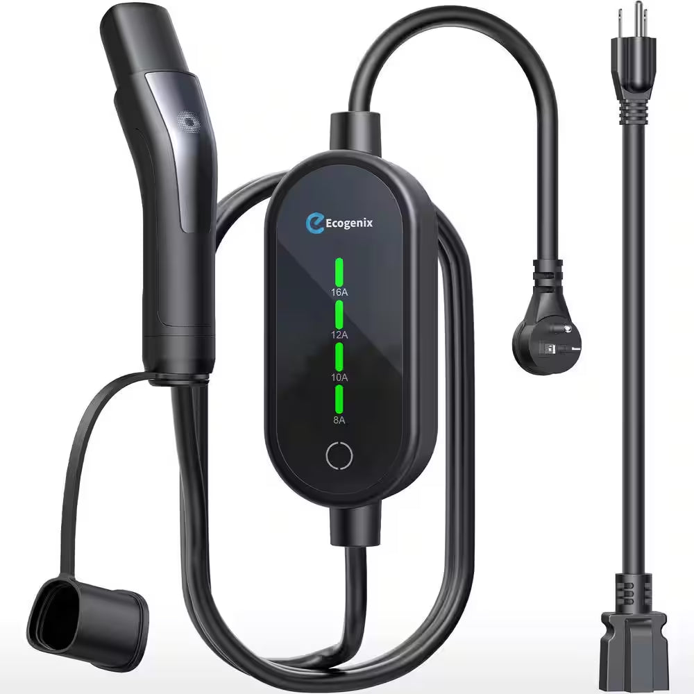 21Ft 110-240-Volt EV Charger Level 1 and Level 2 Adjustable Current NEMA Plugs for Tesla Model Y 3 X S