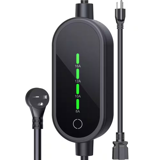 21Ft 110-240-Volt EV Charger Level 1 and Level 2 Adjustable Current NEMA Plugs for Tesla Model Y 3 X S