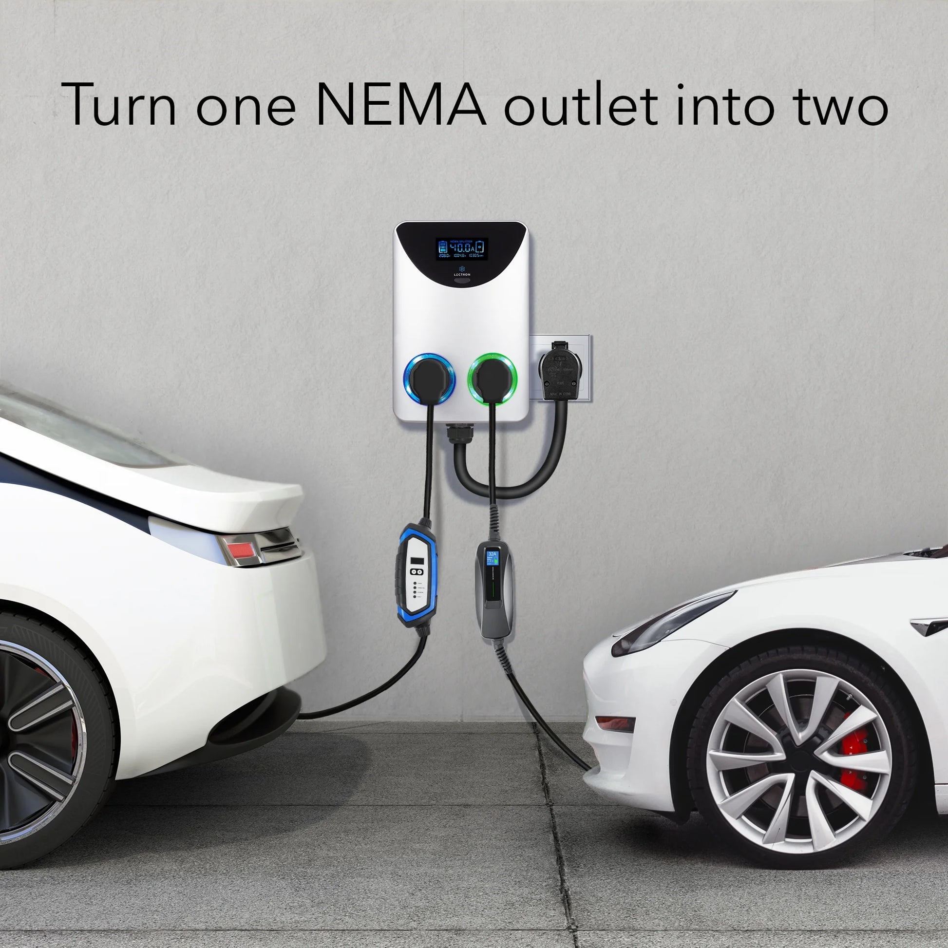 NEMA Socket Splitter - Power Your EV Charger and High-Powered Appliance from the Same Outlet (NEMA 14-50 to NEMA 14-50 / NEMA 14-50 Splitter)