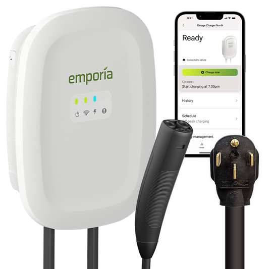 Emporia Classic Level 2 EV Charger-Up to 48 AMP-Energy Star Rated and UL Certified-NACS (Tesla-style) and J1772 charging connectors